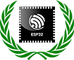 ESP32 logo for microcontroller IoT edge nodes, Wi-Fi Bluetooth relay control, and sensor telemetry integrated with WeBFooT