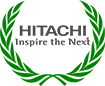 Hitachi logo for industrial VFD variable frequency drives and SCADA motor control integrated with WeBFooT